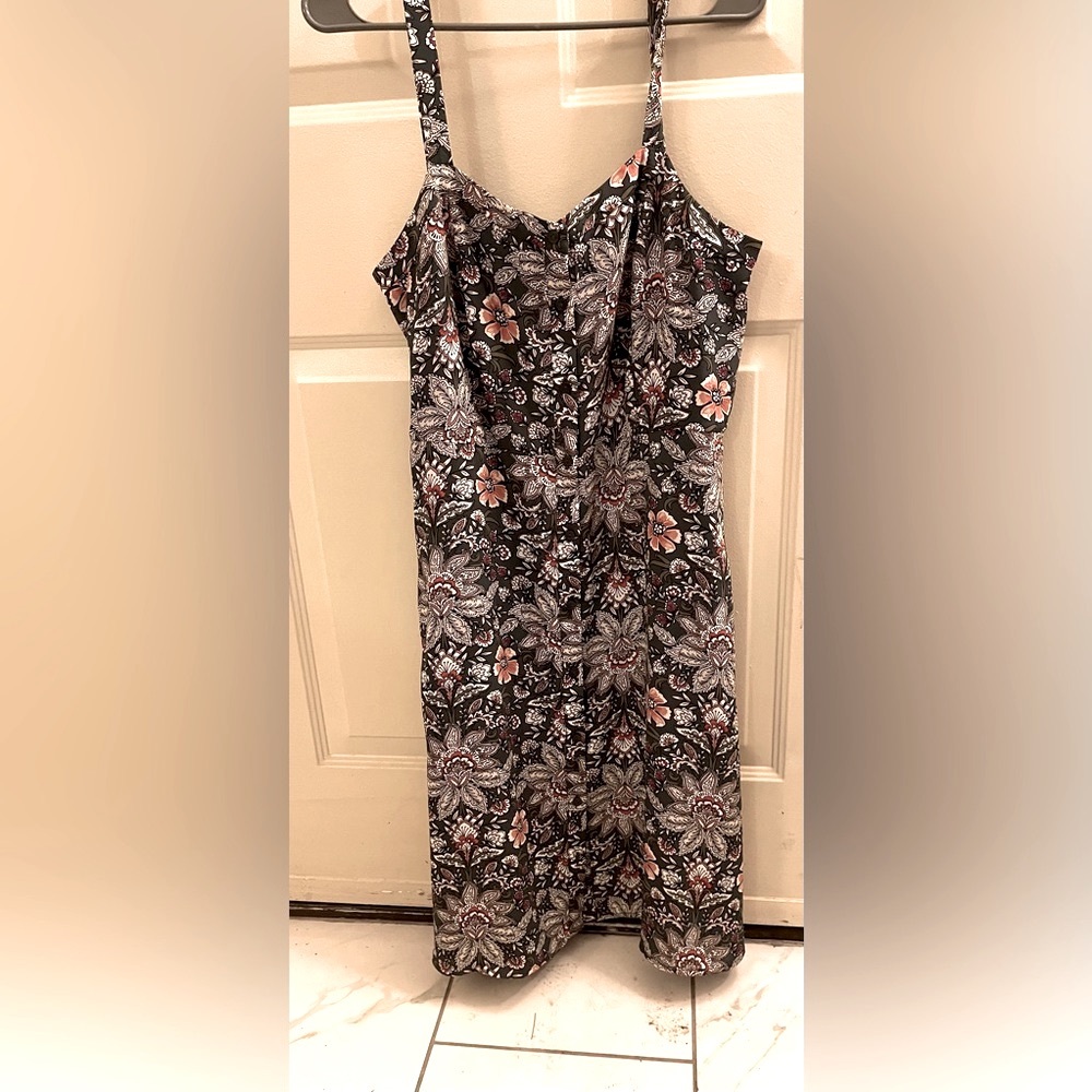 Loft size 12 button down paisley dress